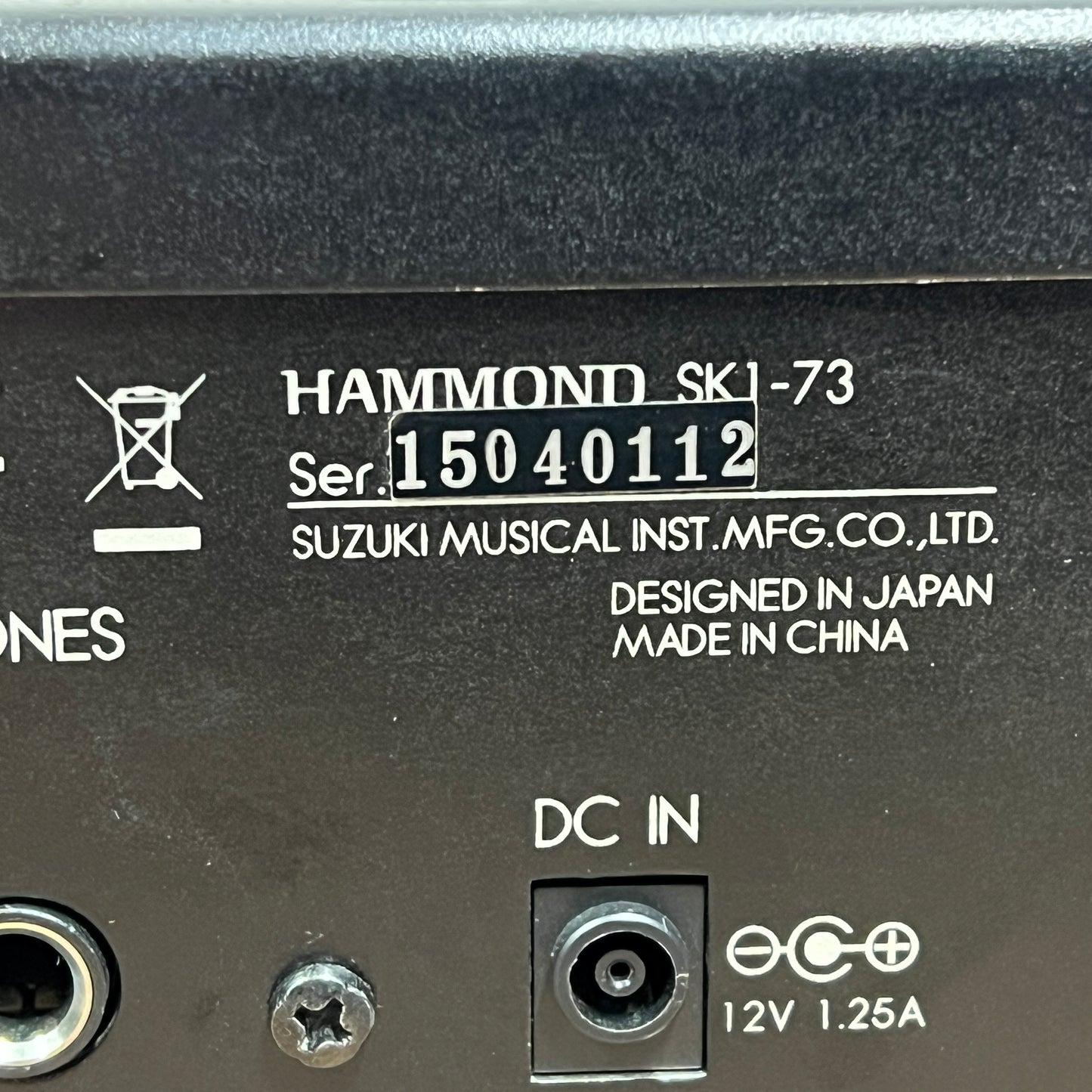 Hammond SK1 73 Stage Keyboard with Carry Bag; Serial No: 15040112 | Second Hand