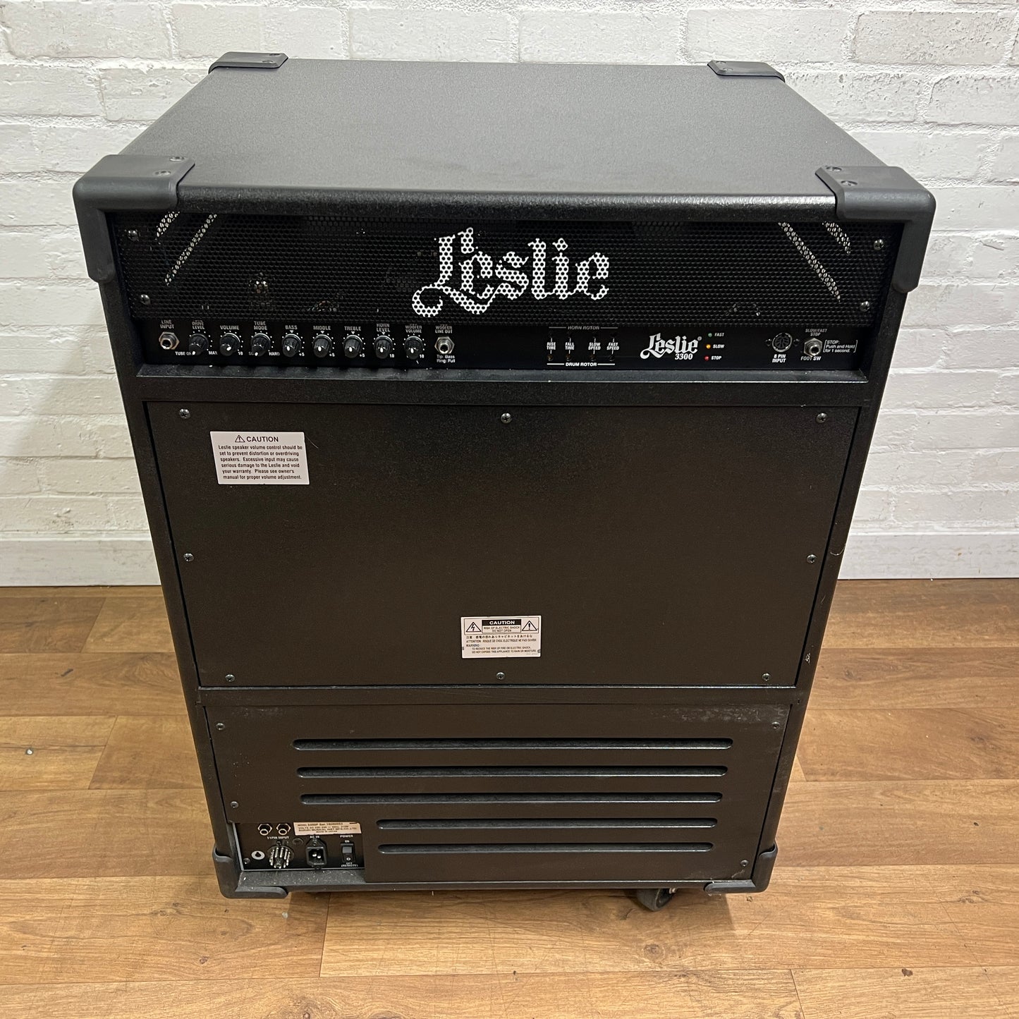 Leslie 3300P 300w Pro High Power Twin Rotor Speaker, Black; Serial No: 18080953 | Second Hand