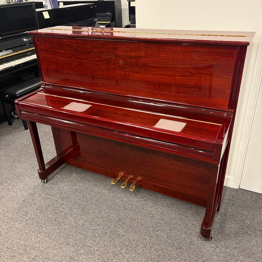Samick JS121 Upright Piano in Polished Mahogany: Serial No: JJK00036 | Second Hand