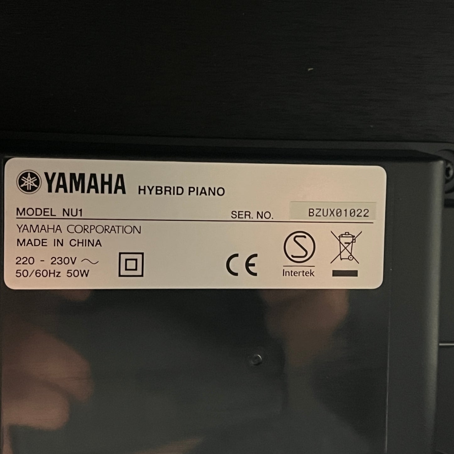 Yamaha NU1 Hybrid Digital Piano; Serial No: BZUX01022 | Second Hand