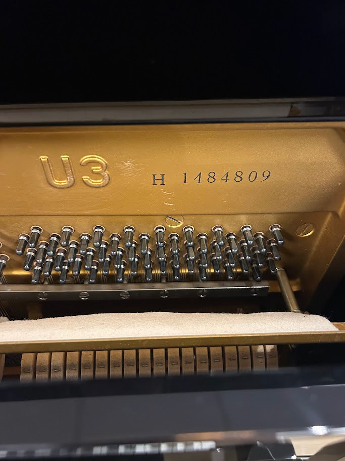 Yamaha U3 Upright Piano in Polished Black Serial No: H1484809 | RECONDITIONED AS NEW