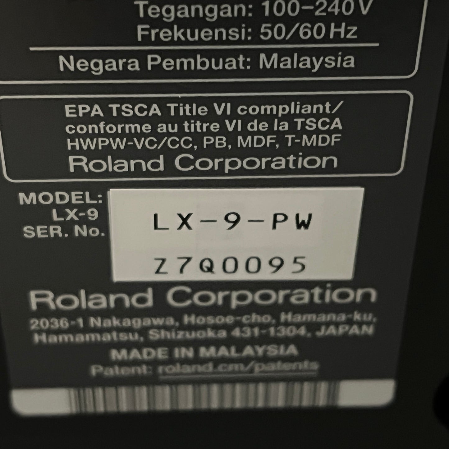 Roland LX9 Polished White Digital Piano With Matching Stool; Serial No: Z7Q0095 | Second Hand