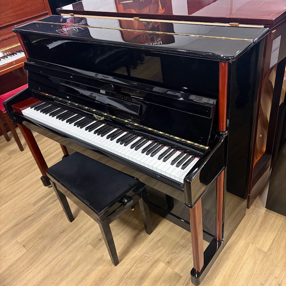 Eavestaff HM116 Upright Piano in Polished Black: Serial No: 7783121 | Second Hand