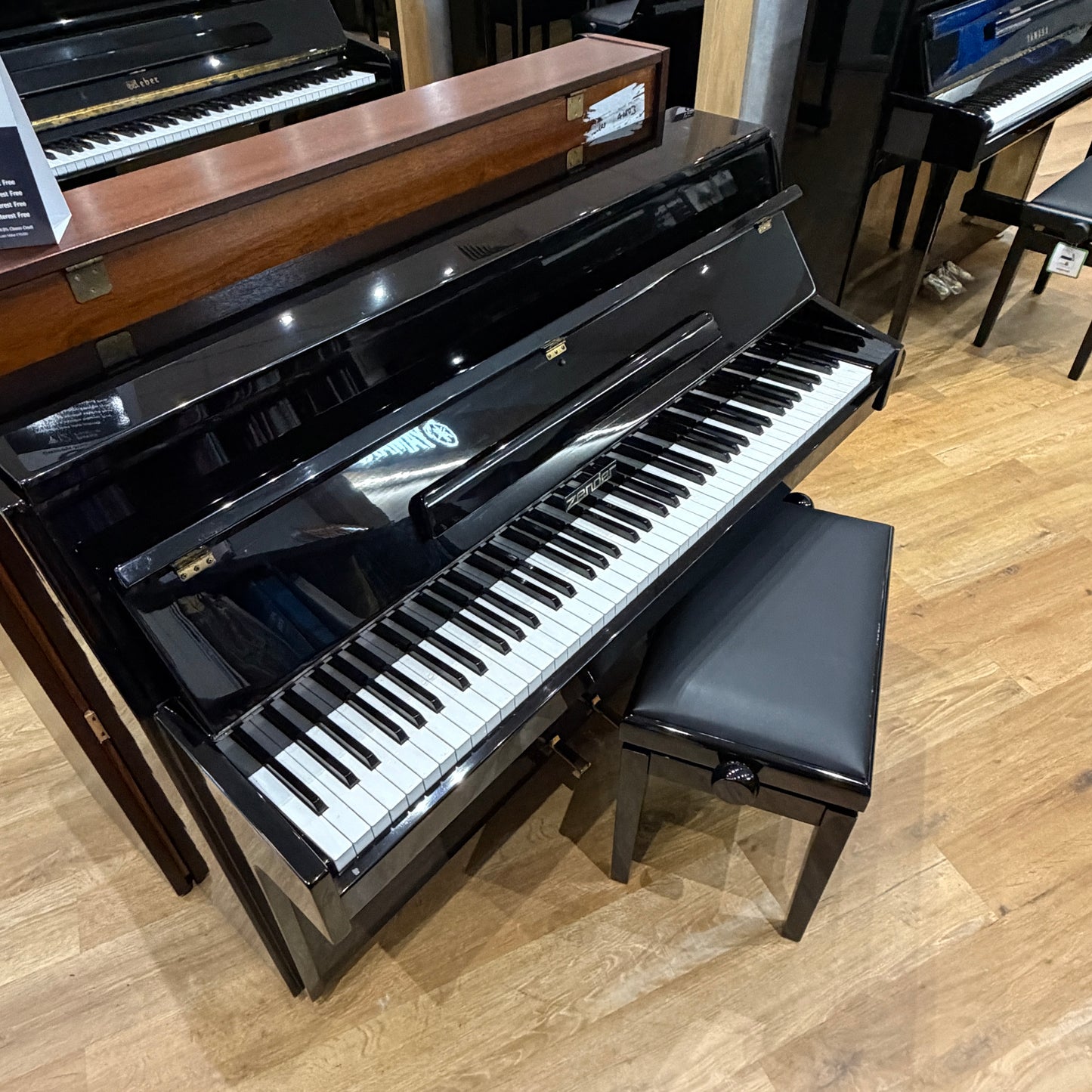 Zender Compact Upright Piano in Polished Ebony: Serial No: 9184 | Second Hand