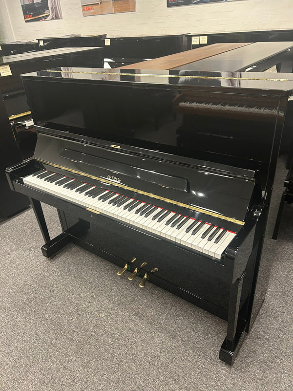 Second Hand Petrof 125 III Upright Piano; Polished Ebony Serial No: 566592