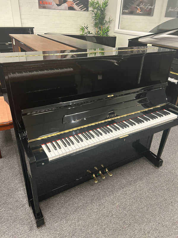Second Hand Petrof 125 III Upright Piano; Polished Ebony Serial No: 566592
