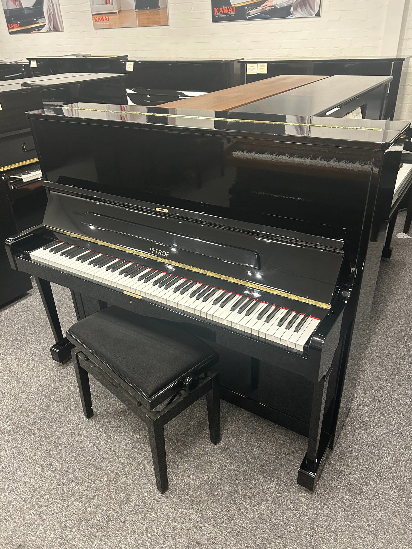 Petrof 125 III Upright Piano; Polished Ebony Serial No: 566592 | Second Hand