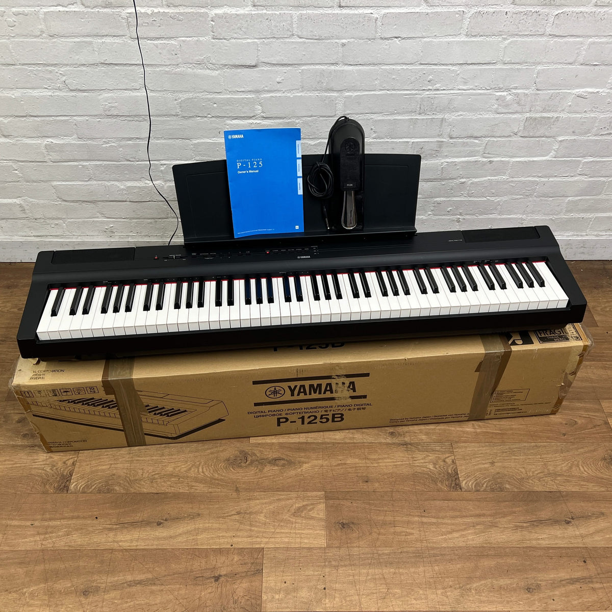 Yamaha P125 Portable Piano; Black; Serial No: BBYK01507 | Second Hand