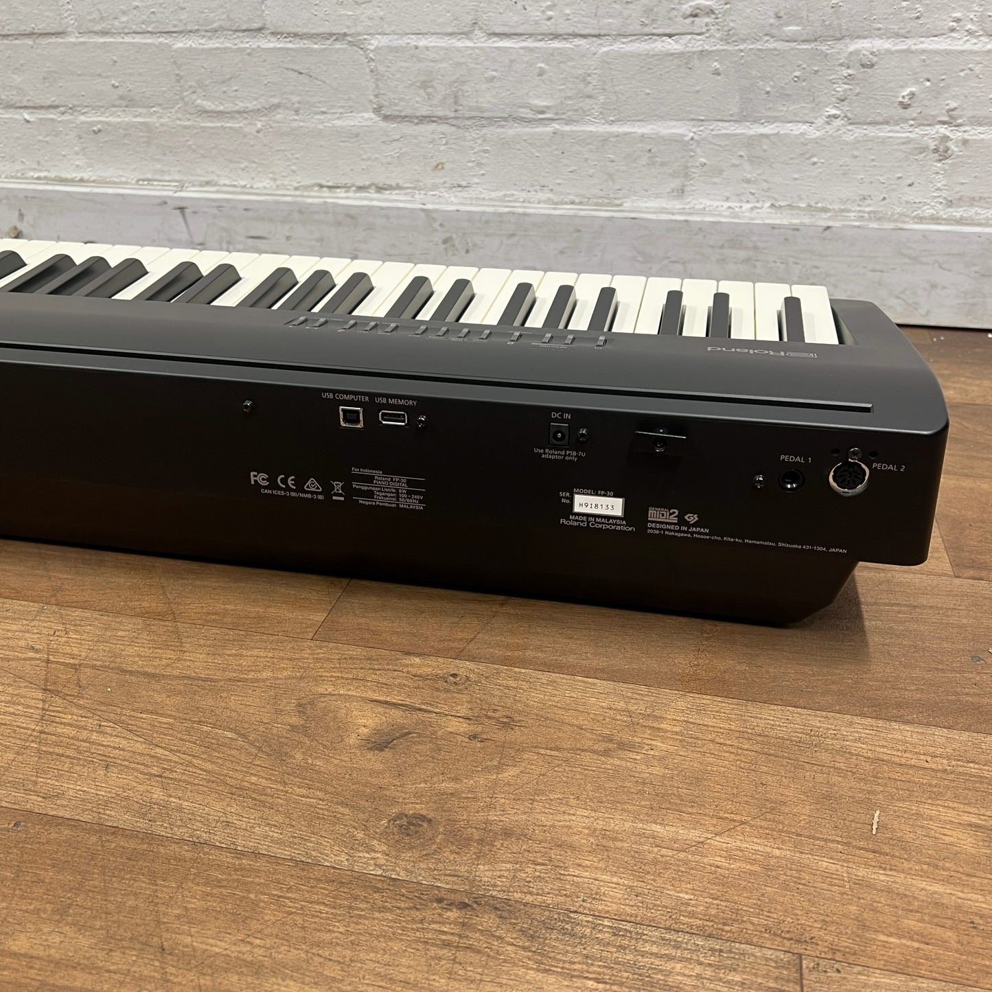 Roland FP30 Black Portable Digital Piano; Serial No: H9I8133 | Second Hand