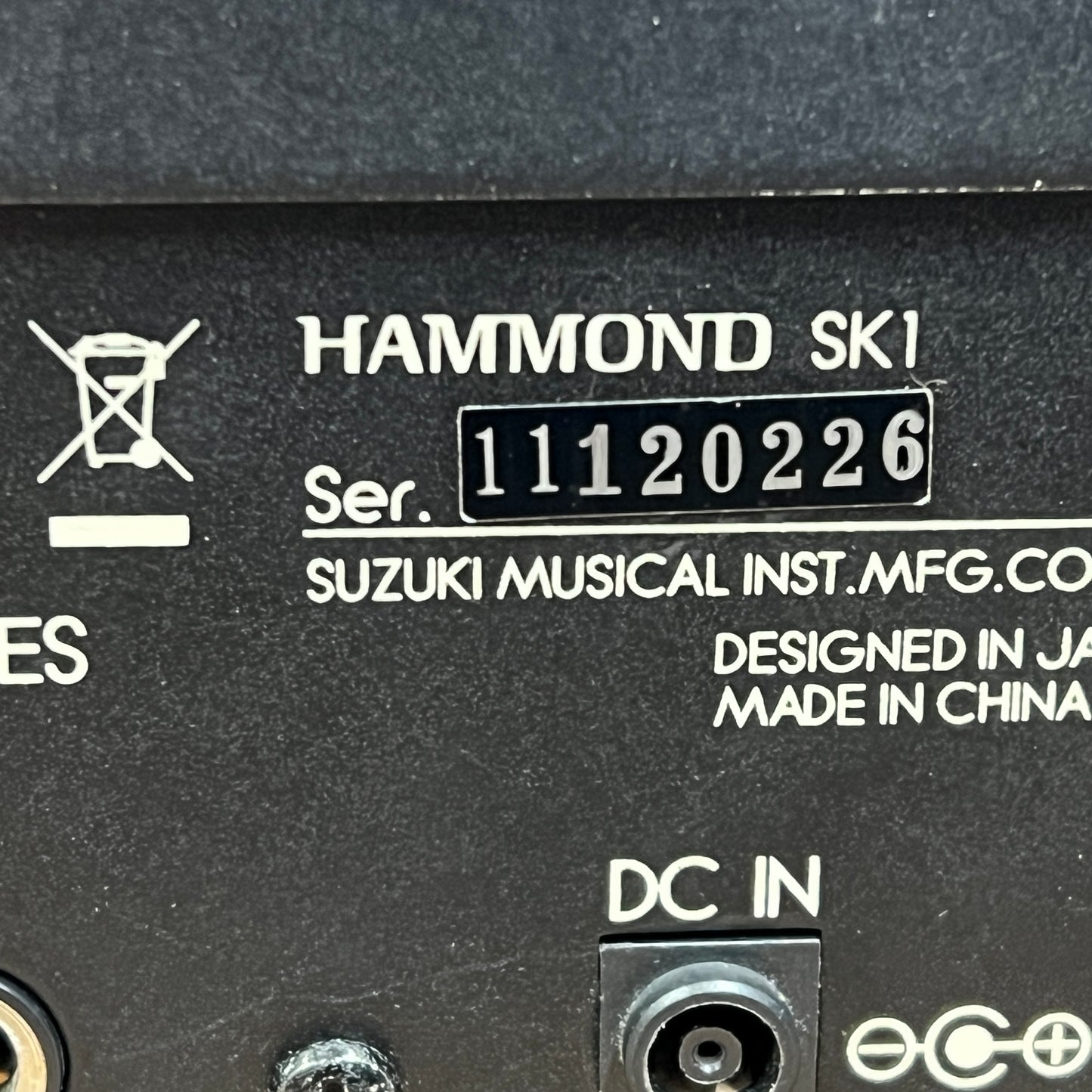 Hammond SK1 Keyboard; Serial No: 11120226 | Second Hand