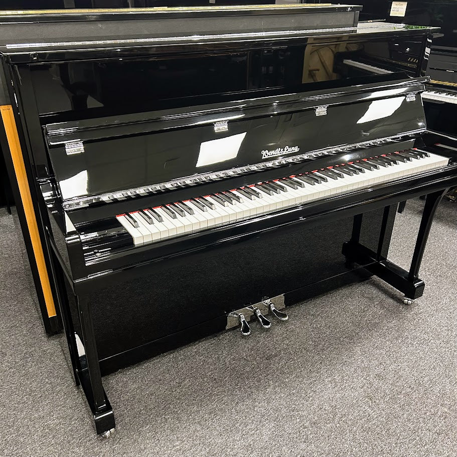 Wendl & Lung 115 Upright Piano in Polished Ebony; WL51727 | Second Hand