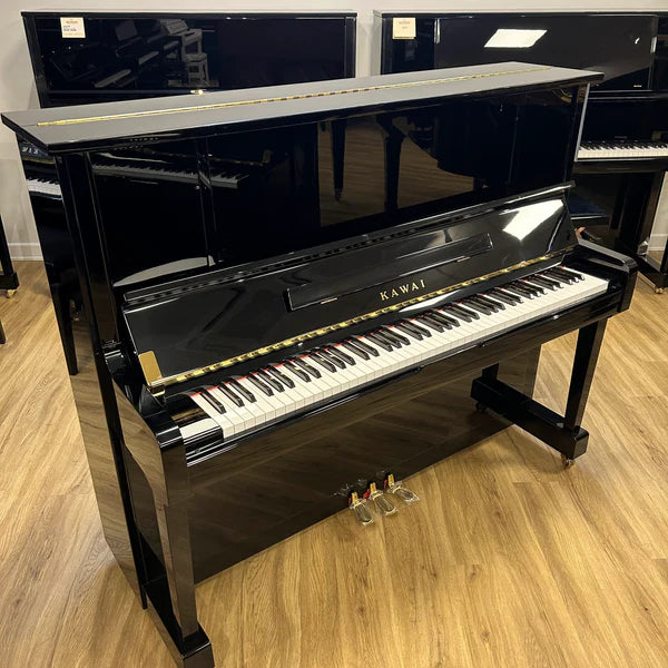 Kawai BS2N Upright Piano oin Polished Black Serial No: 2130158 | RECONDITIONED AS NEW