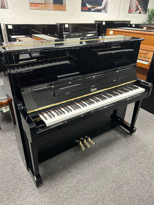 Second Hand Boston UP126 II Upright Piano; Polished Ebony with Matching Stool: Serial No: 158721