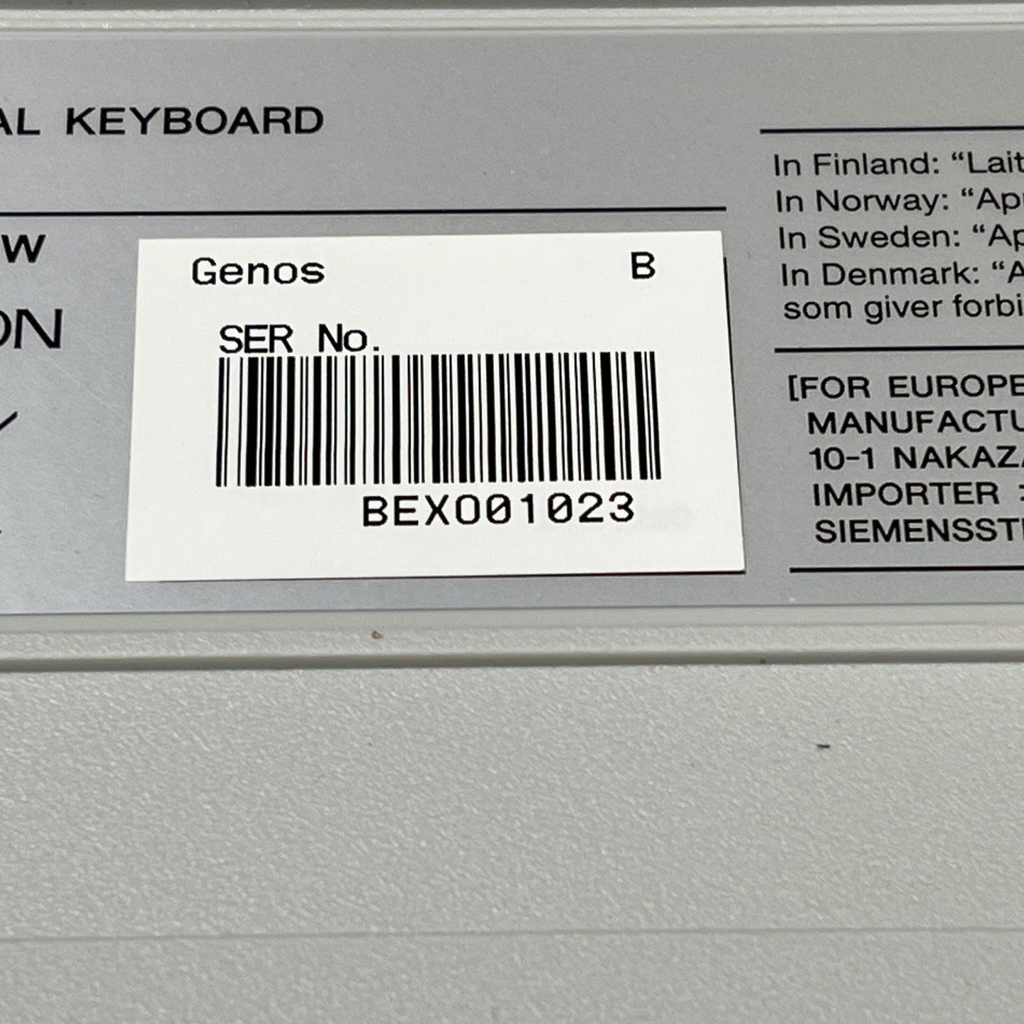 Yamaha Genos 1 Arranger Workstation Keyboard; Serial No: BEXO01023 | Second Hand