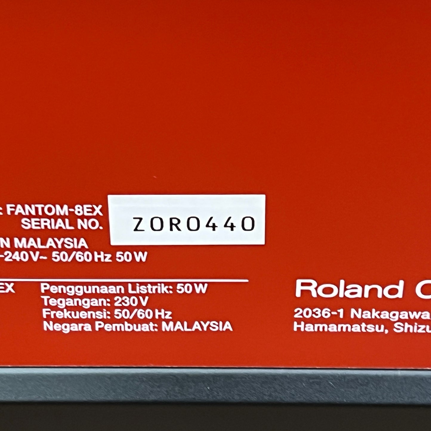 Roland Fantom 8 EX Workstation Synth; Serial No: Z0R0440 | Second Hand