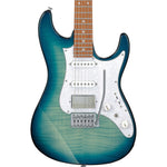Ibanez AZ22S1F-TXB AZ Standard Series HSS Electric Guitar; Transparent Turquiose Burst