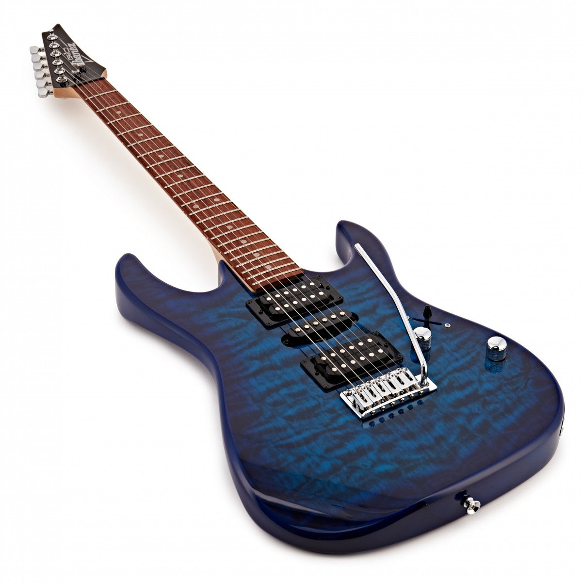 Ibanez GRX70QA Electric Guitar Kit | Transparent Blue Burst