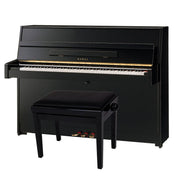 Kawai K15E Upright Piano; Polished Ebony