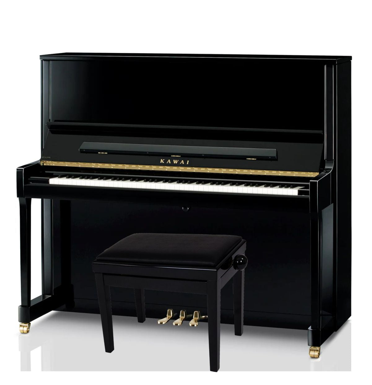 Kawai K600-AS Upright Piano; Polished Ebony Bonners Music