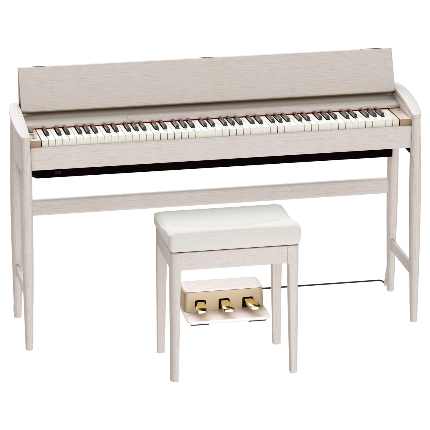 Roland Kiyola KF-20 Sheer White | Premium Bundle Incl RH300 Headphones & Bench