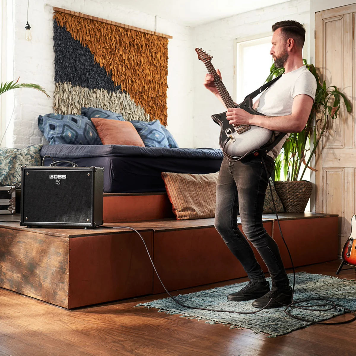 Boss KATANA 50 EX GEN 3 Guitar Amp Bundle With Bluetooth Adaptor