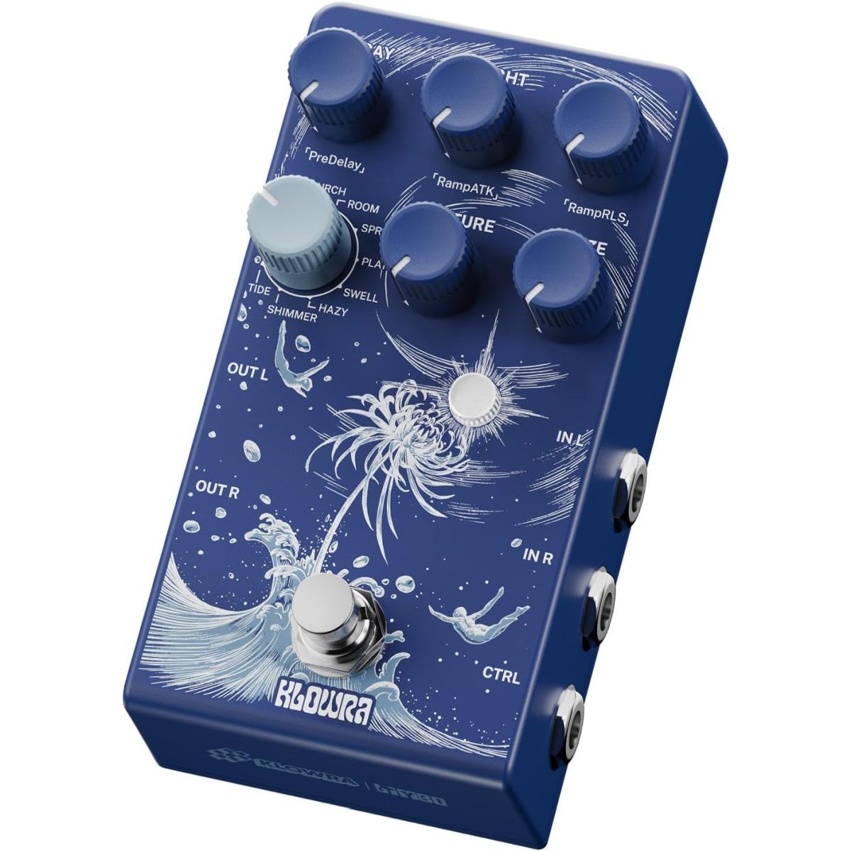 Klowra Effects Limbo Reverb Pedal | With FREE Pedal Topper