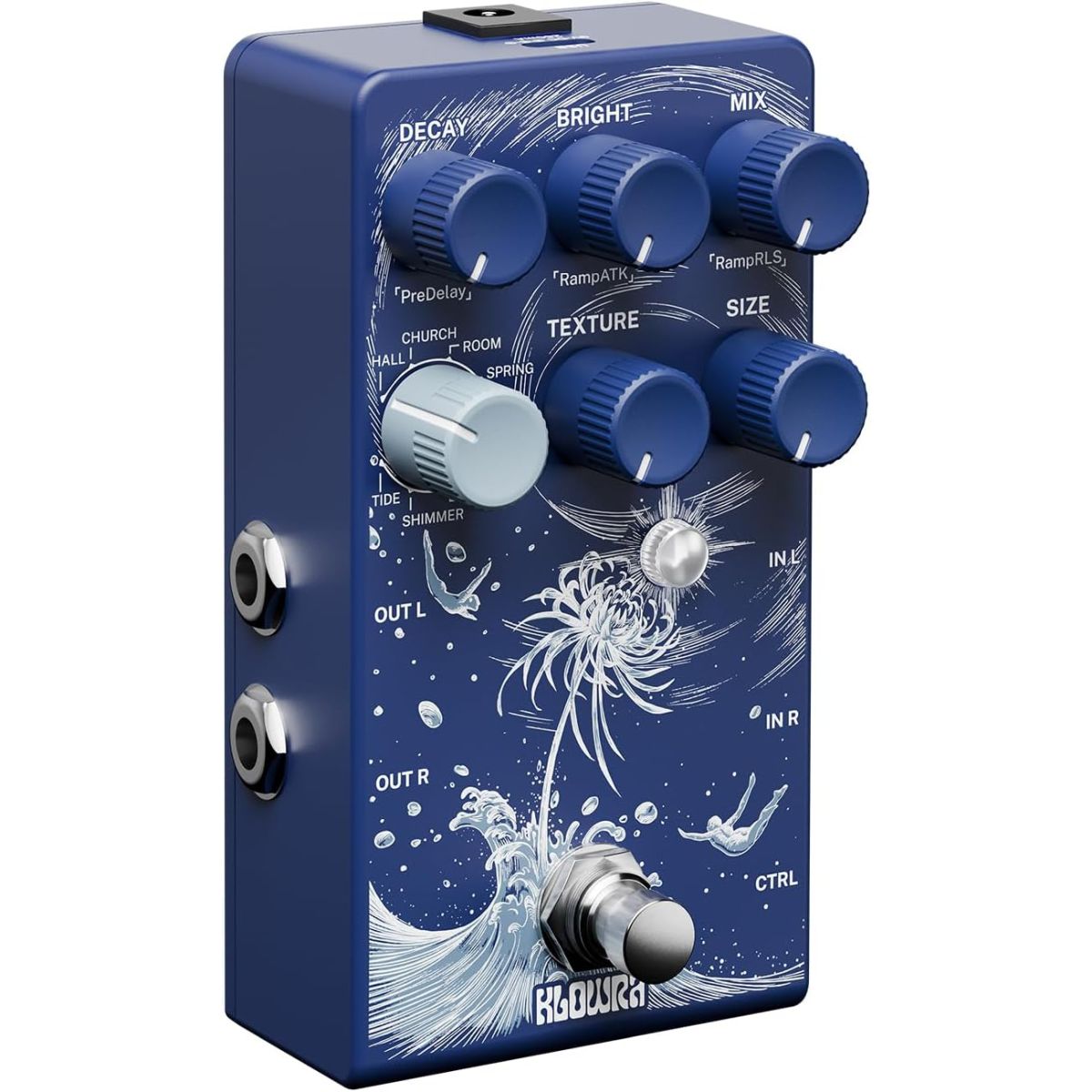 Klowra Effects Limbo Reverb Pedal | With FREE Pedal Topper