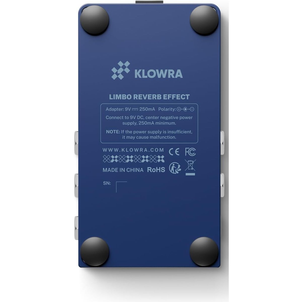 Klowra Effects Limbo Reverb Pedal | With FREE Pedal Topper