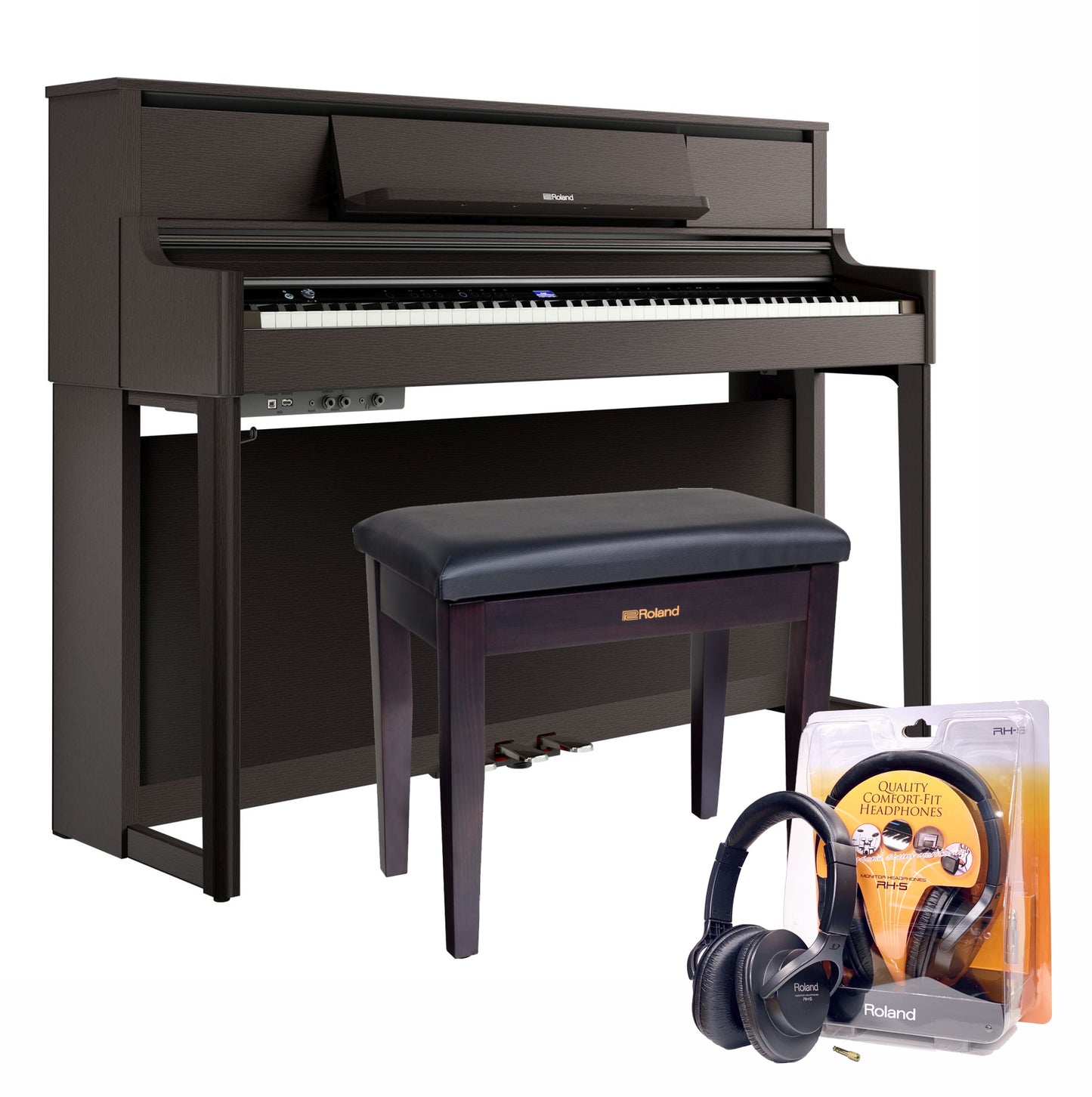Roland LX5 Digital Piano Branded Package; Dark Rosewood