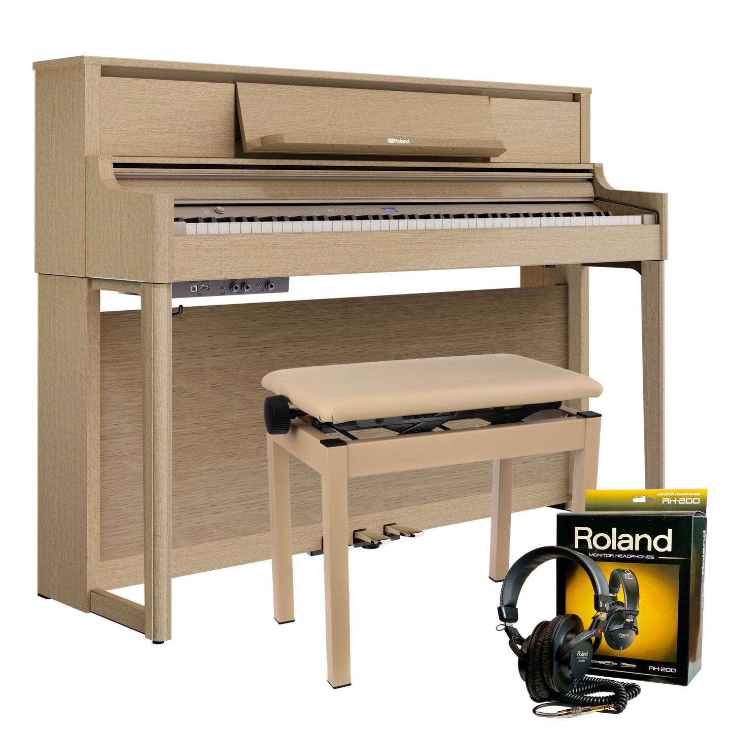 Roland LX5 Digital Piano Premium Package; Light Oak