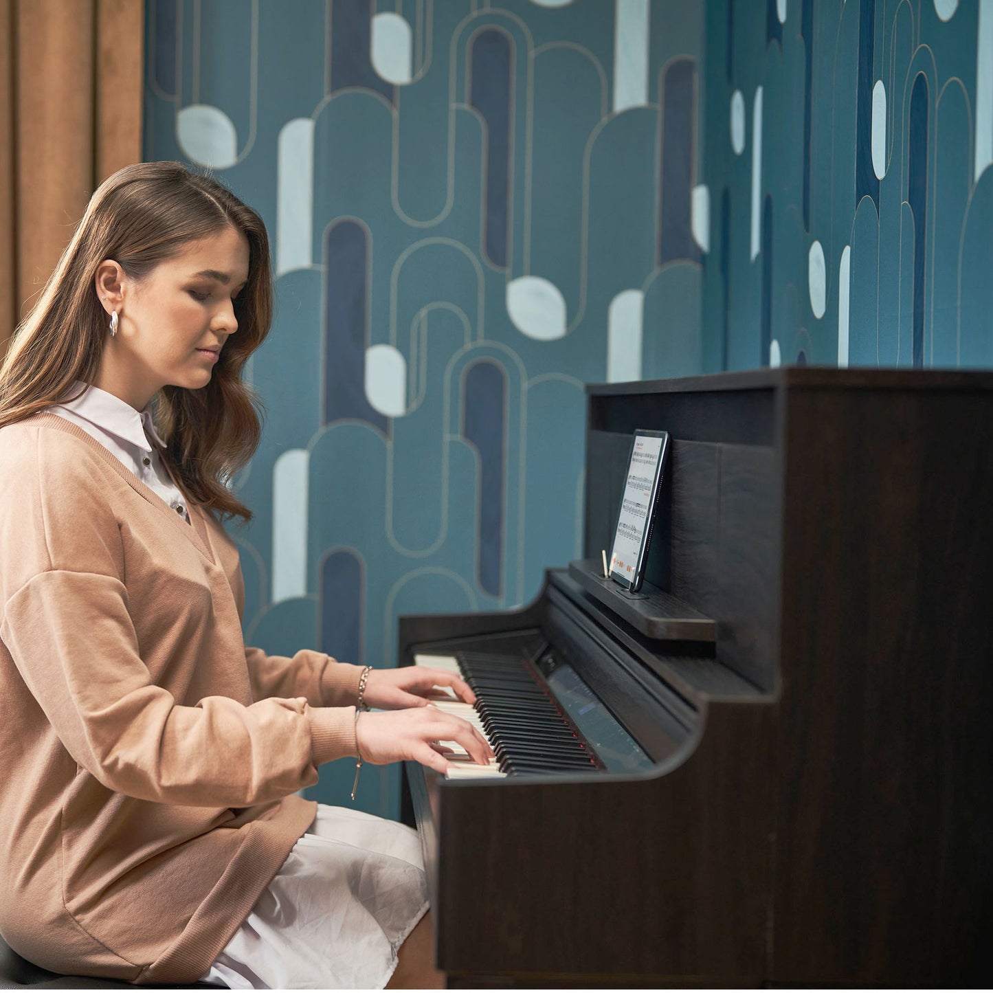 Roland LX6 Digital Piano Branded Package; Dark Rosewood