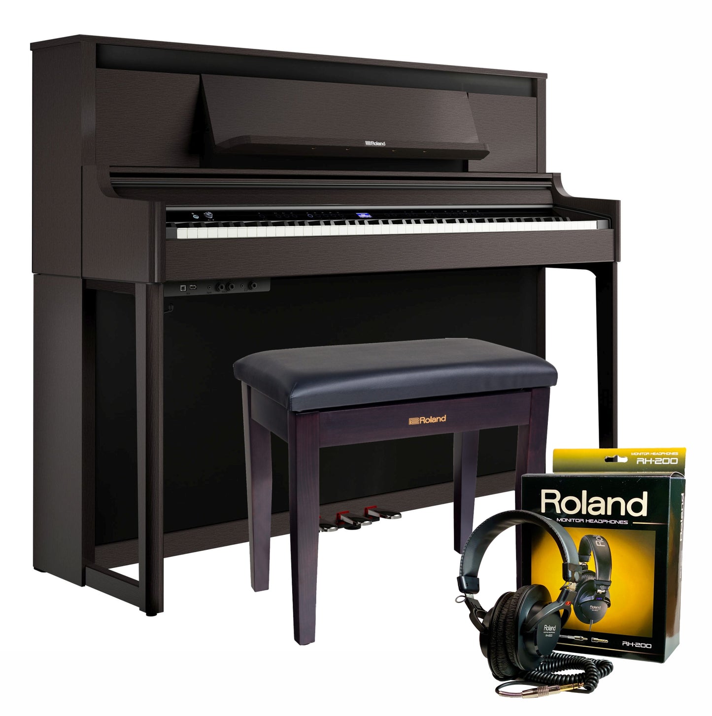 Roland LX6 Digital Piano Premium Package; Dark Rosewood