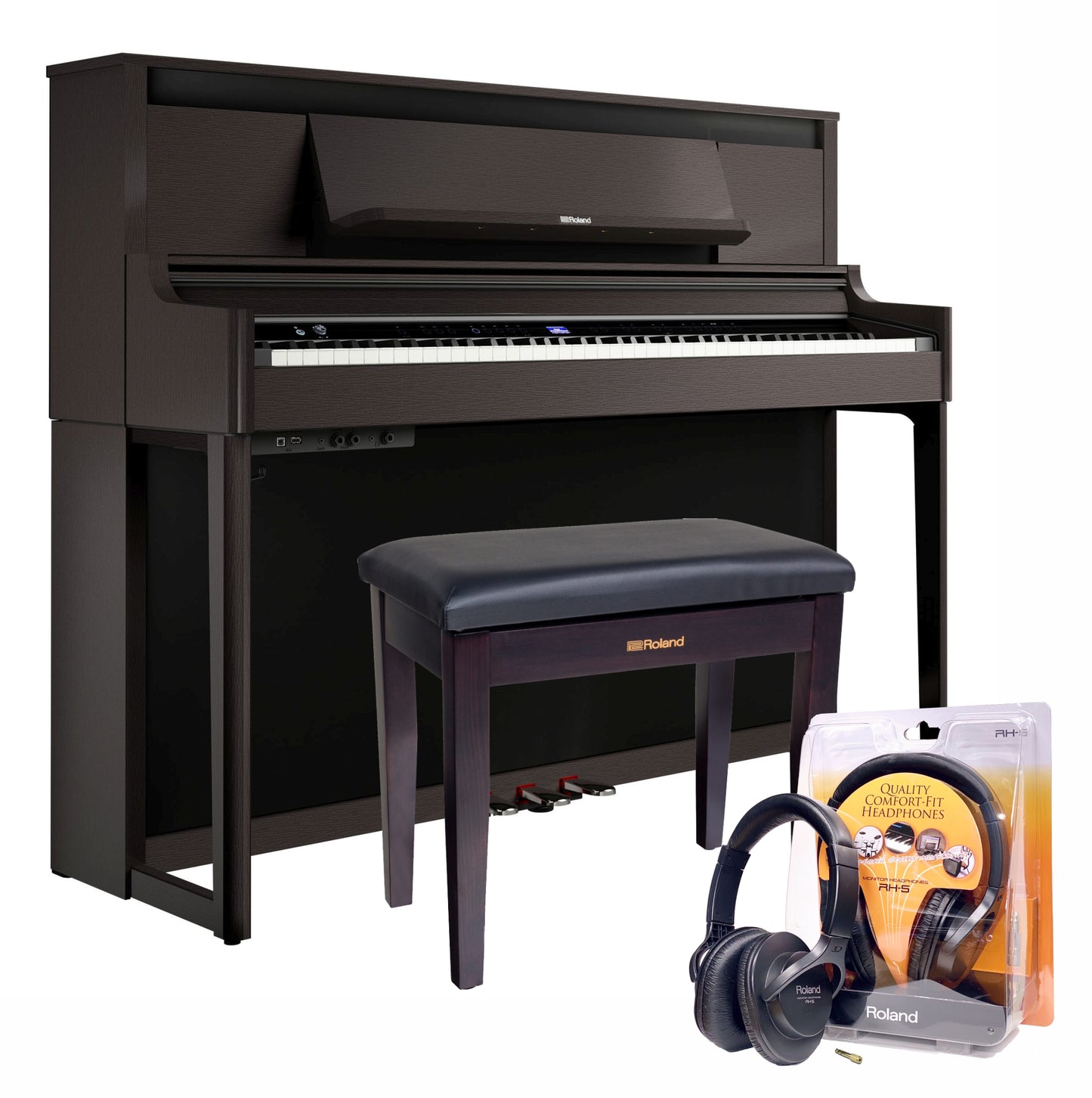 Roland LX6 Digital Piano Branded Package; Dark Rosewood