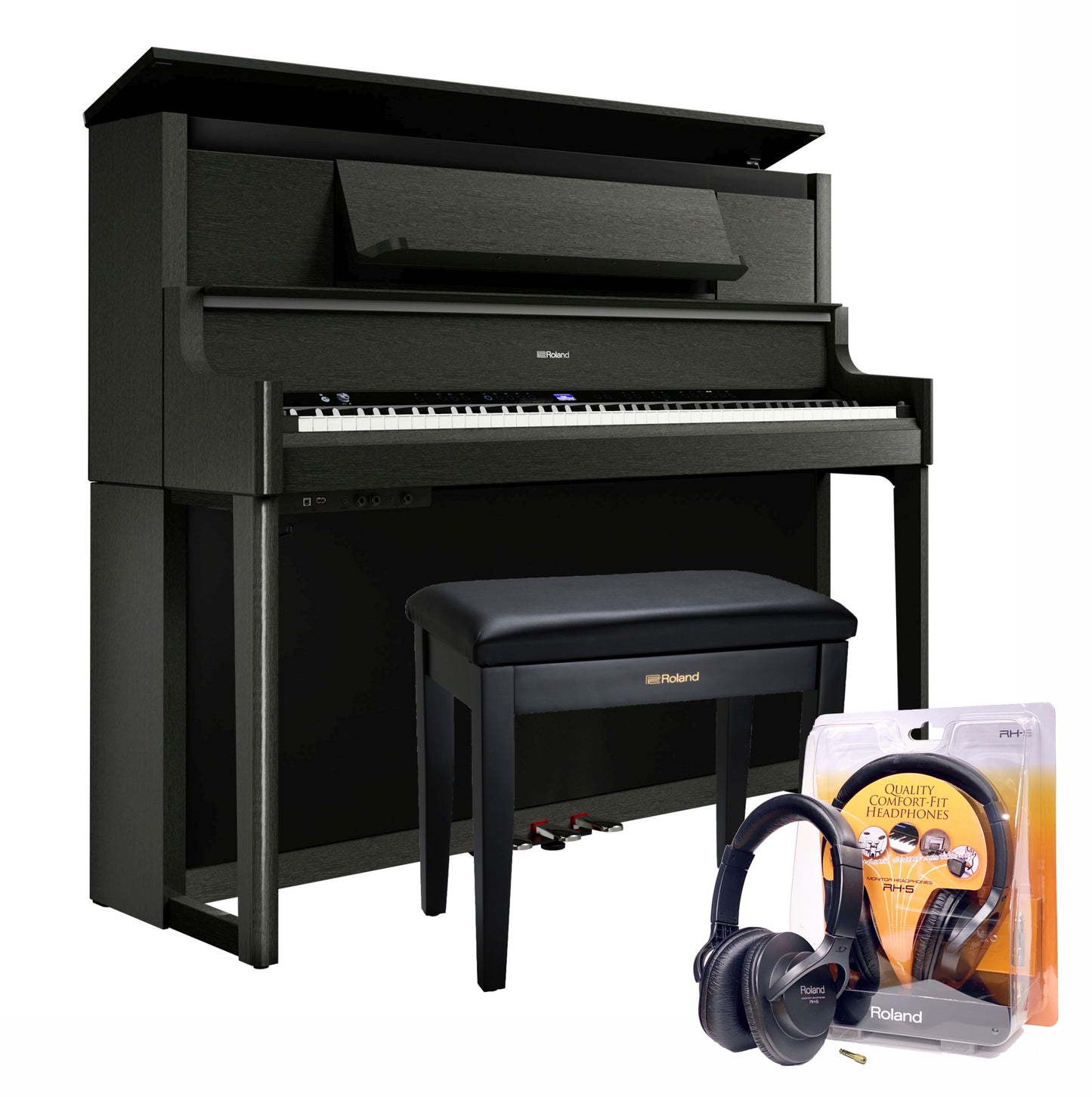 Roland LX9 Digital Piano Branded Package; Charcoal Black
