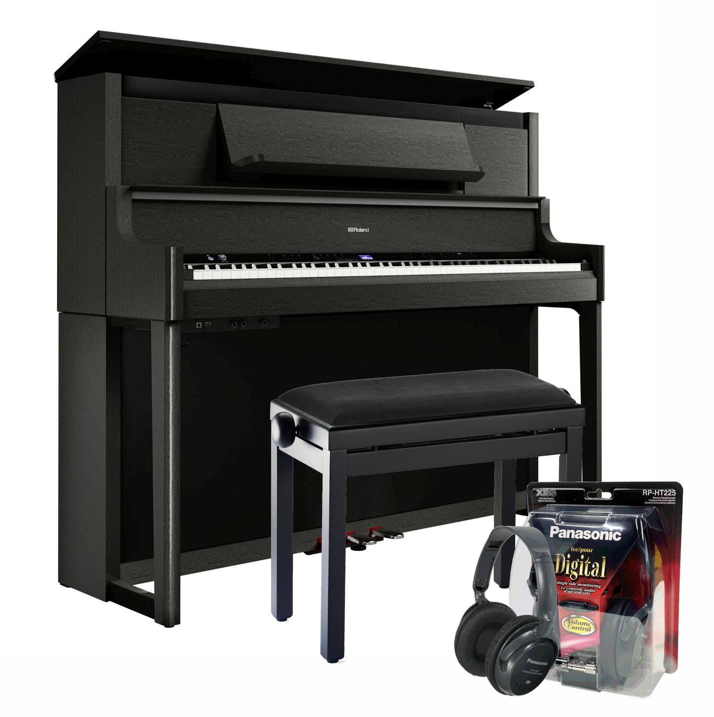 Roland LX9 Digital Piano Value Package; Charcoal Black