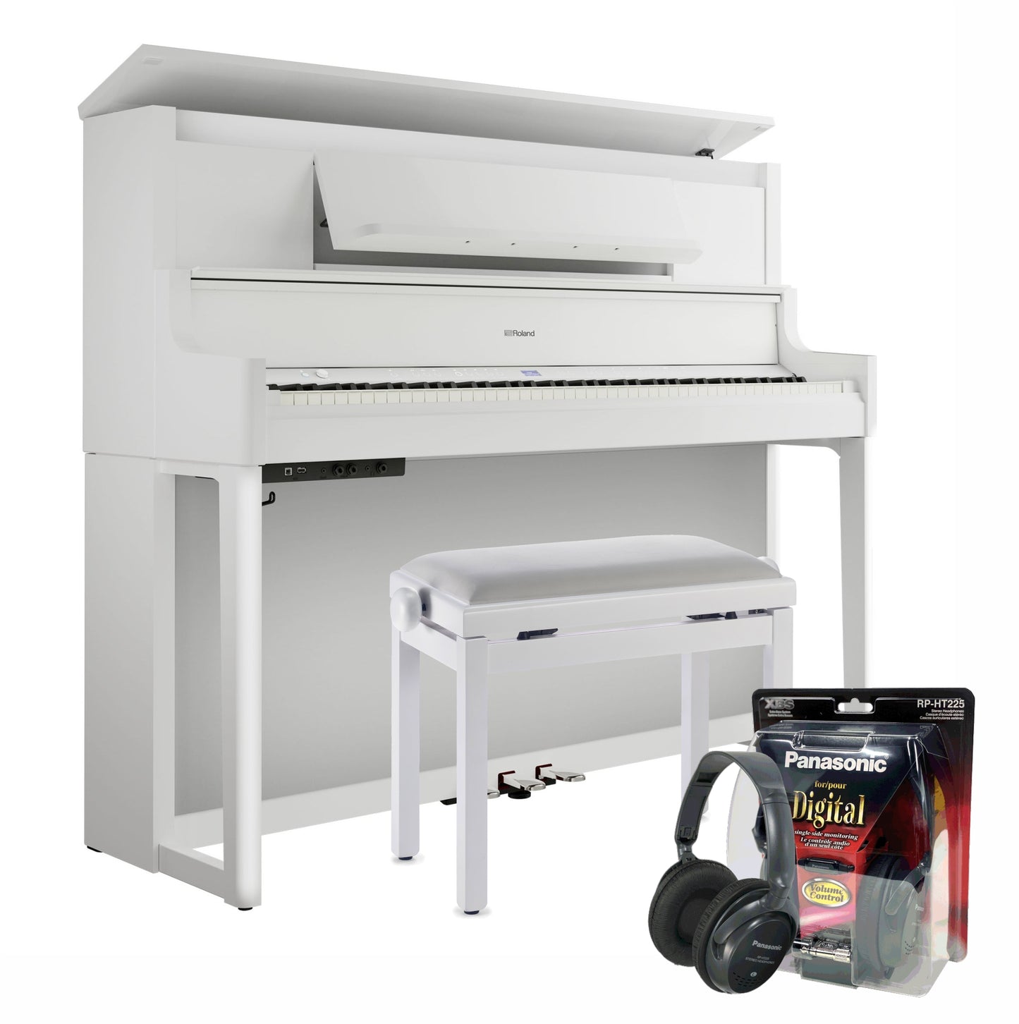 Roland LX9 Digital Piano Value Package; Polished White