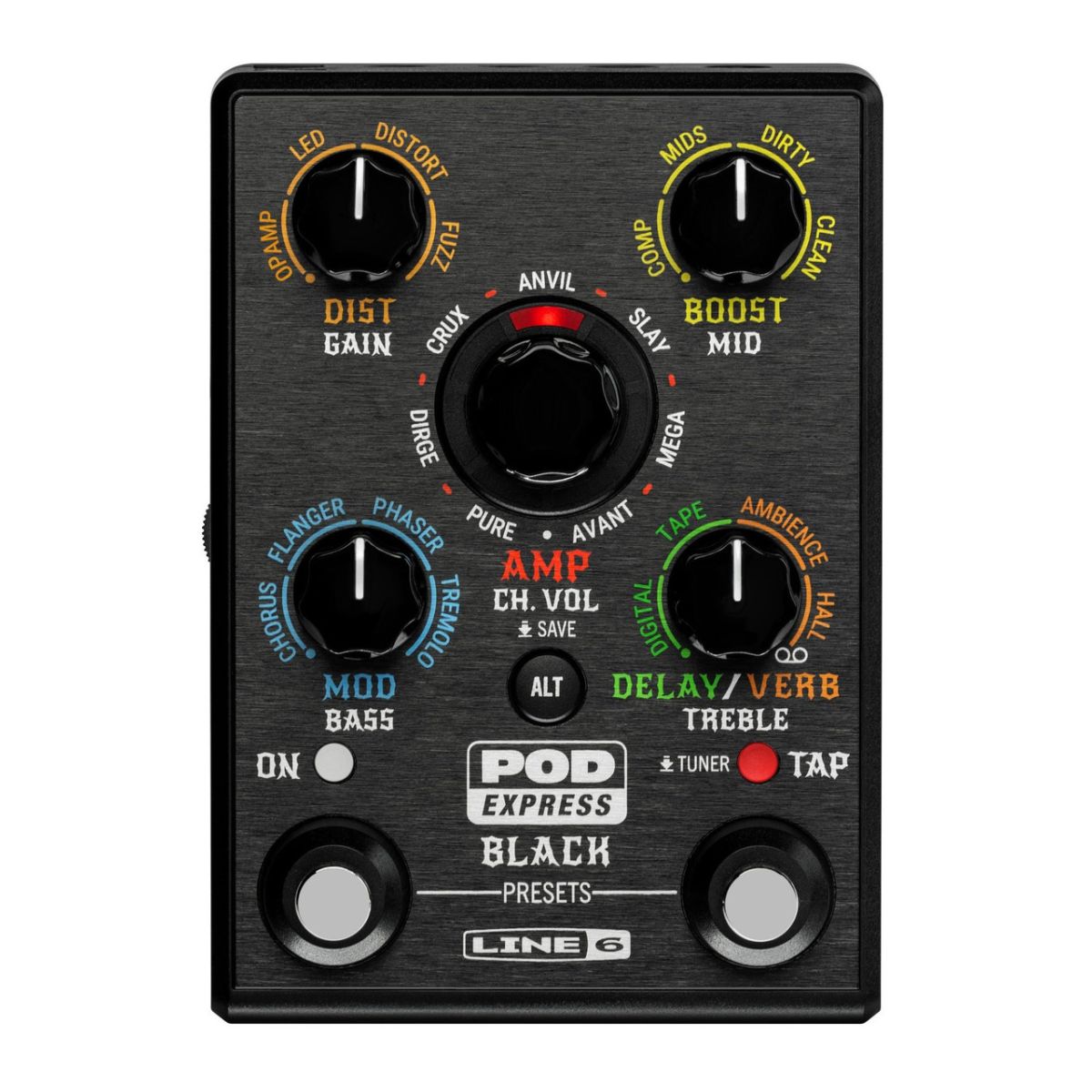 Line 6 Pod Express Black | With 2 FREE Pedal Toppers