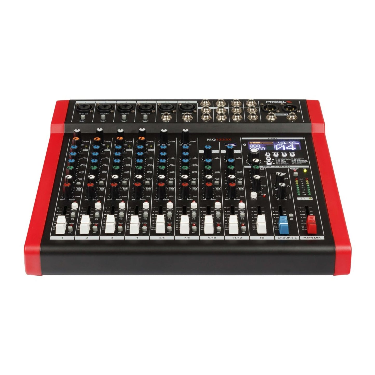 Proel MQ1222X 12-In Mixer with FX, USB, and Bluetooth