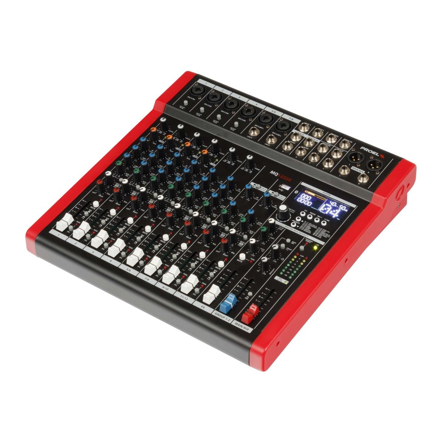 Proel MQ1222X 12-In Mixer with FX, USB, and Bluetooth