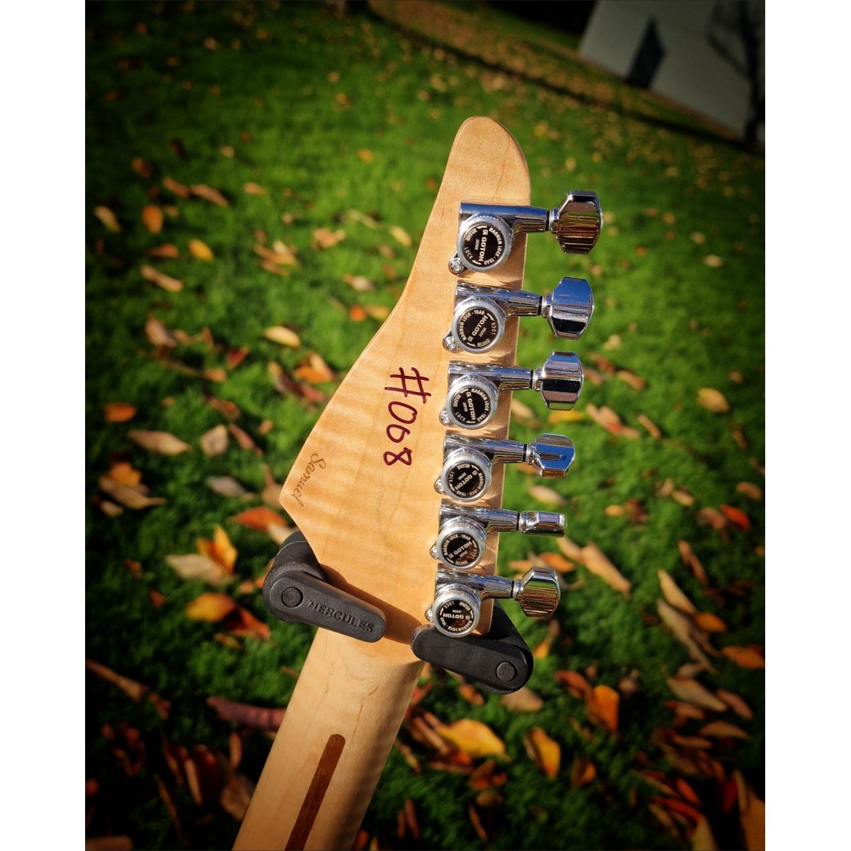 Moore Guitars Samuel; Black O/ Pink #008