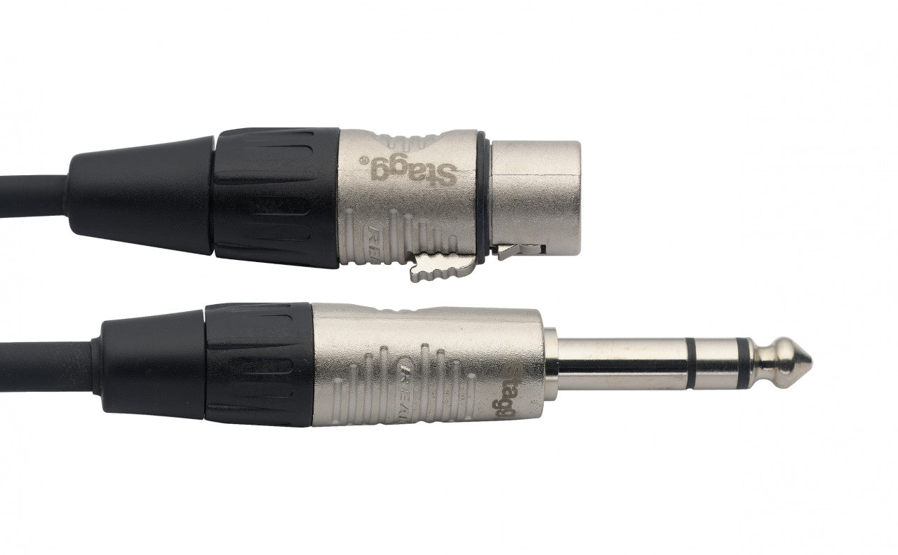 Stagg Music NAC6PSXFR Female XLR to Balanced TRS Jack Cable | 6 Metres