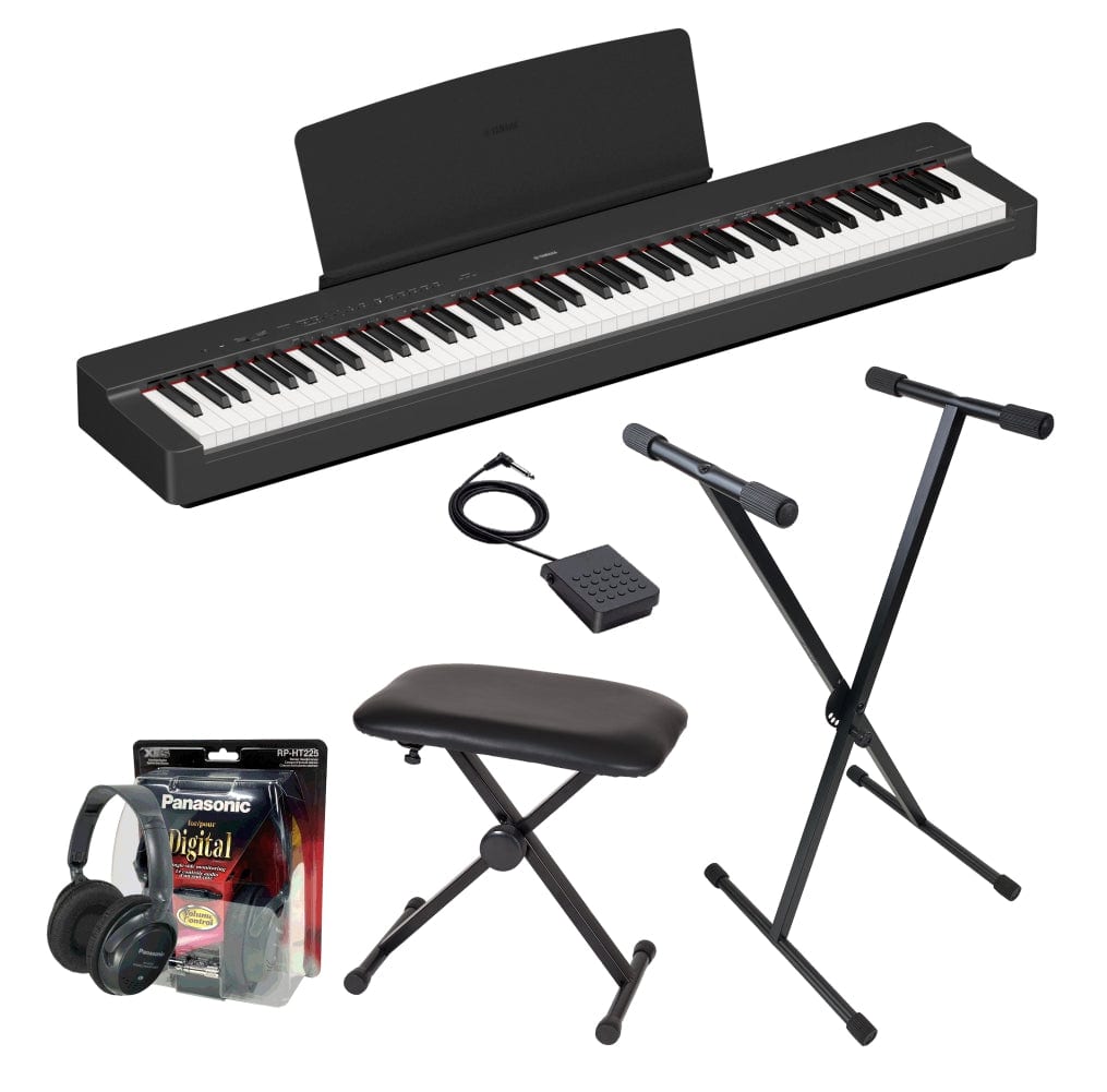 Yamaha P225 Black Piano Value Package