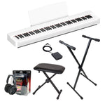 Yamaha P225 White Piano Value Package