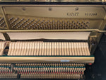 Second Hand Kemble K121ZT Upright Piano in Polished Ebony with Height Adjustable Stool Serial No: 313268
