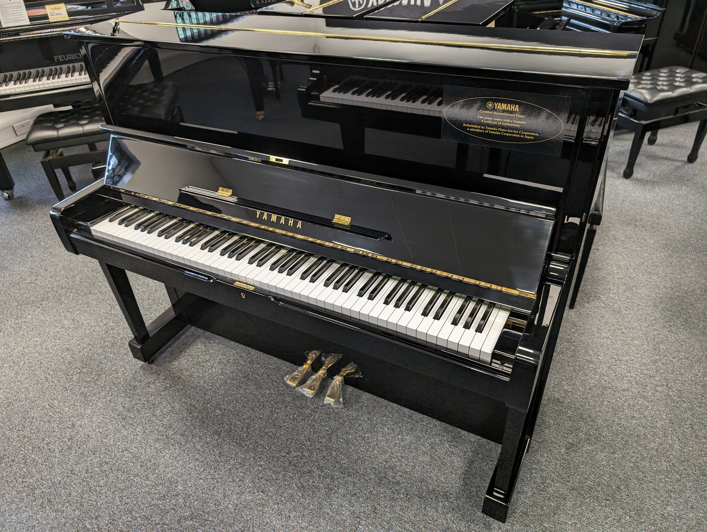 Yamaha Certified Reconditioned U1 Upright Piano With Stool; Ser No H1866316