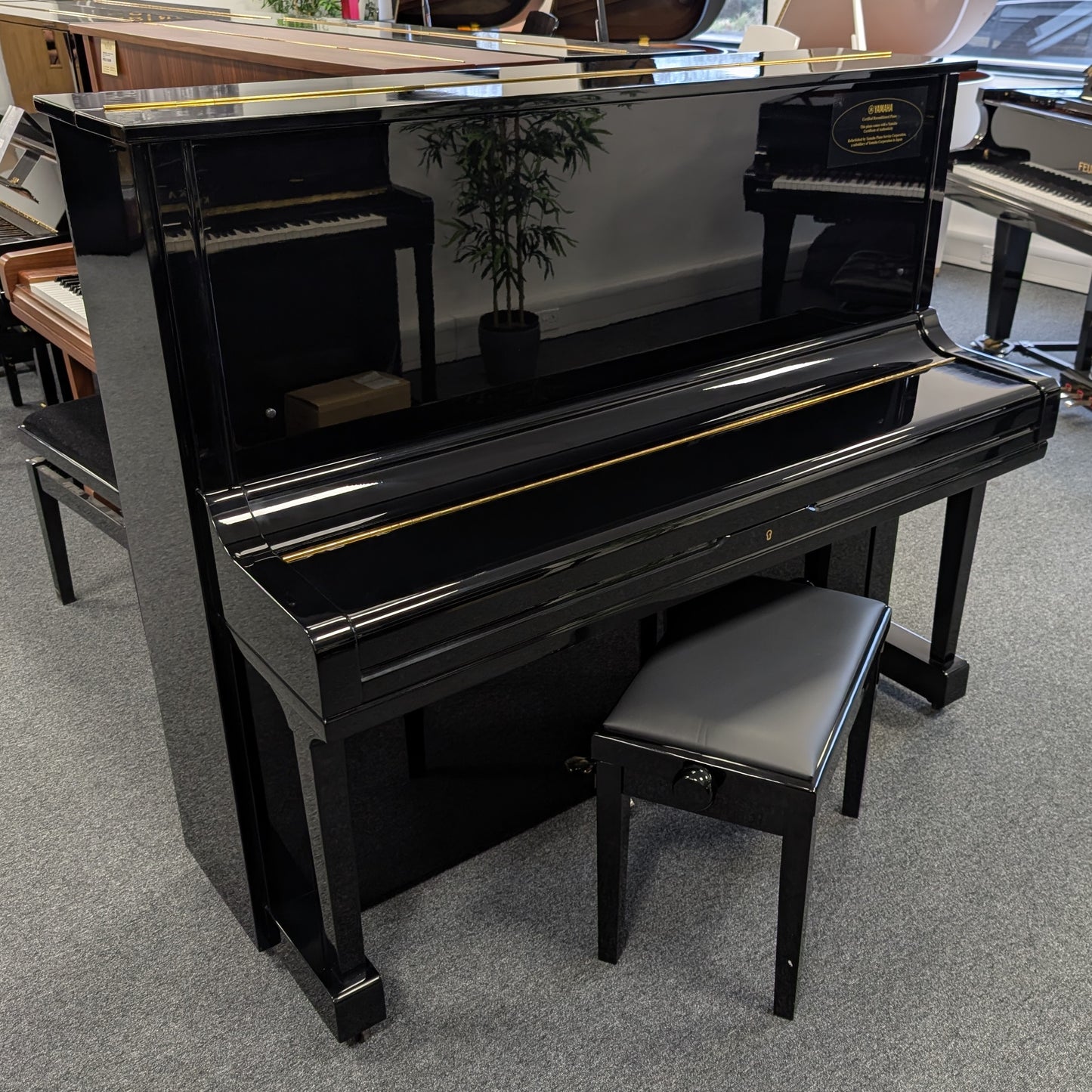 Yamaha Certified Reconditioned U3 Upright Piano With Stool; Ser No H1436426