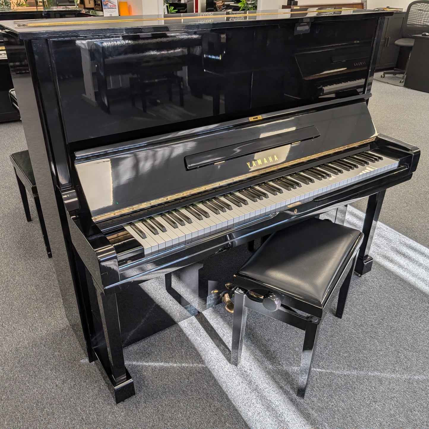 Yamaha U3 Upright Piano In Polished Ebony: Serial No: 2414591 | Second Hand
