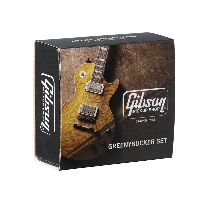 Gibson Kirk Hammett Greenybucker Guitar Pickup Set (Double black, Nickel cover, Unpotted, Rhythm pickup reverse polarity)