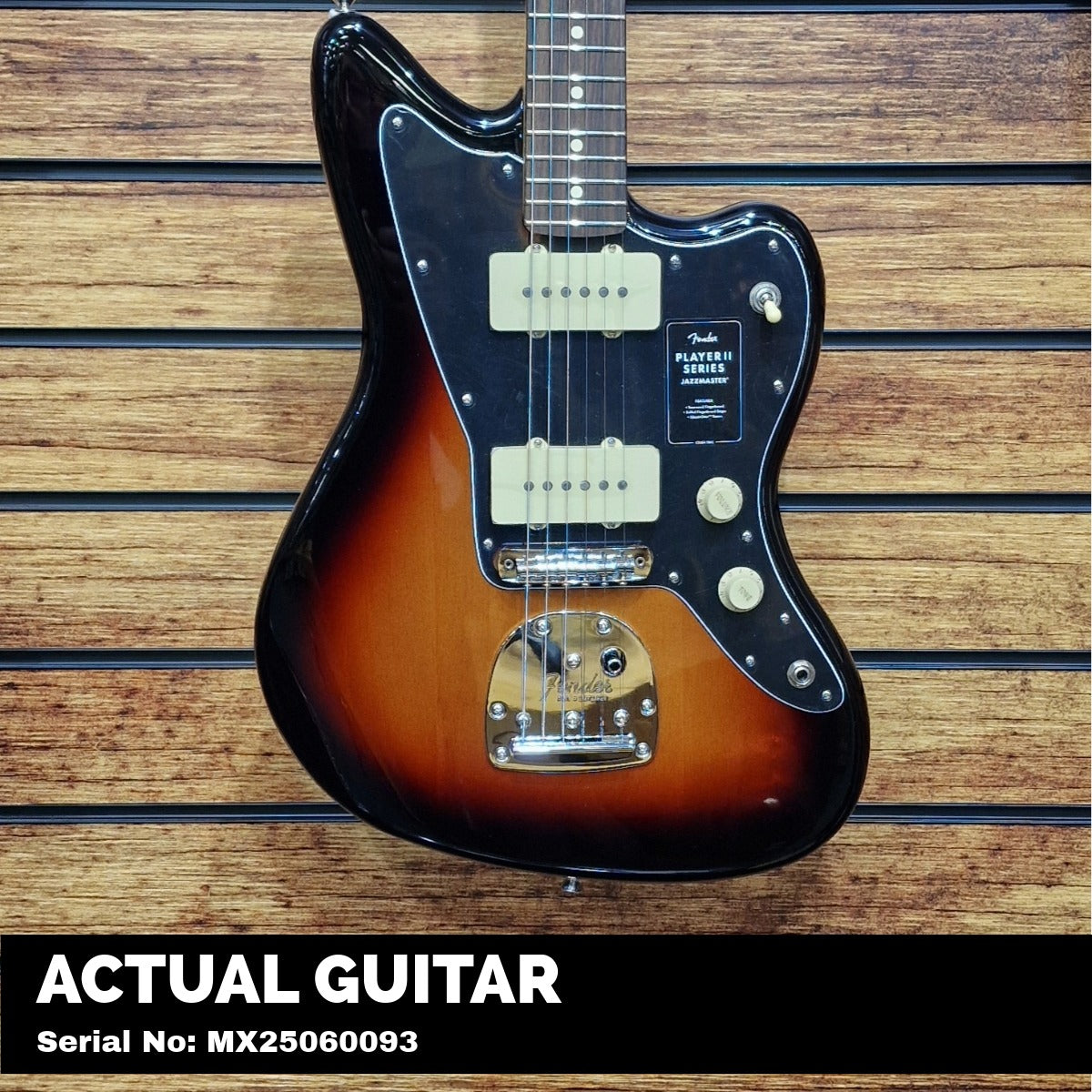 Fender Player II Jazzmaster; Rosewood Fingerboard; 3-Color Sunburst | With FREE Gigbag