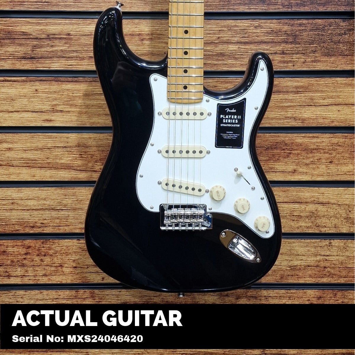 Fender Player II Stratocaster; Maple Fingerboard; Black | With FREE Gigbag